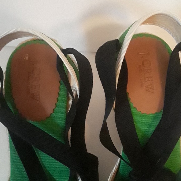 ♨️♨️SOLD♨️♨️♨️ J.Crew Ankle Wrap Espadrille Wedges - Picture 8 of 8